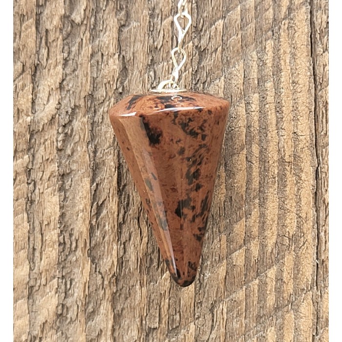 Pendule Obsidienne Acajou