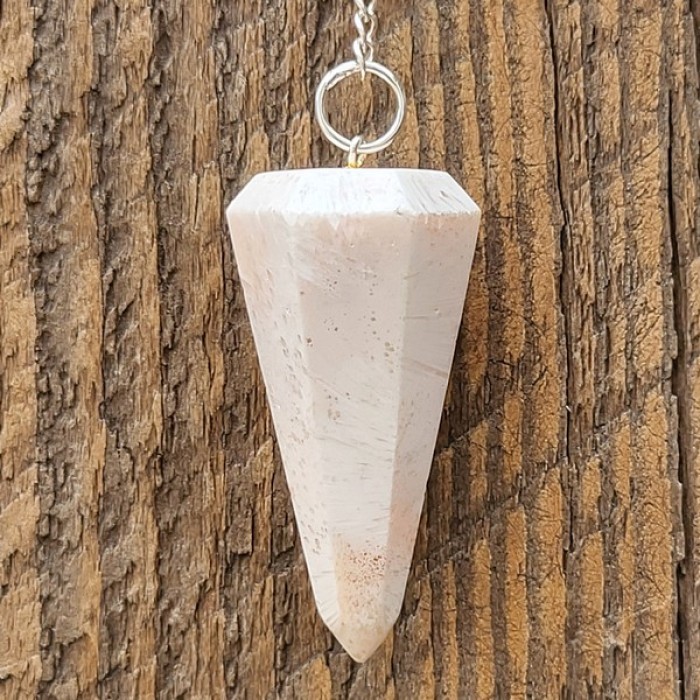 Pendule Scolécite avec Stilbite